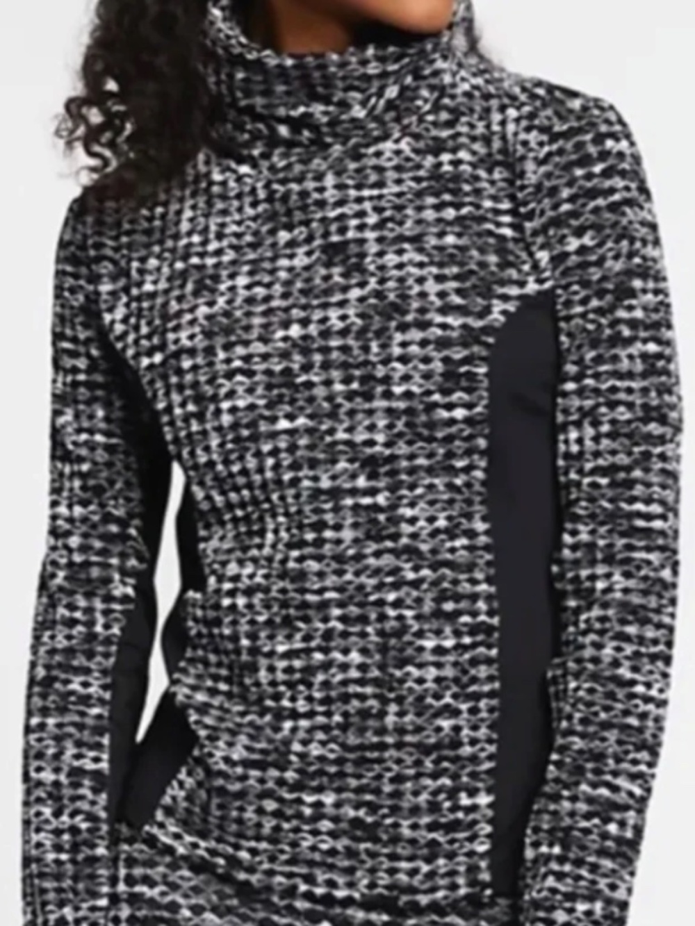 Nike Pro HyperWarm Long Sleeve Brushed Turtleneck, US W L, Black Heather Grey